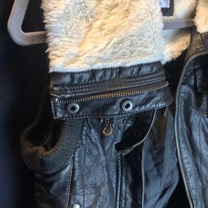 Xhilaration Jackets & Coats - Leather Fluffy Vest Xhilaration Jackets & Coats - Leather Fluffy Vest